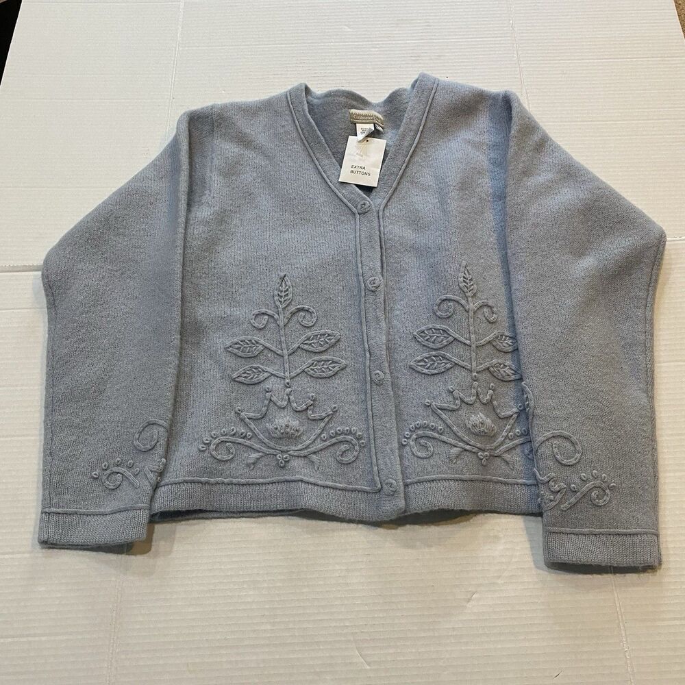 Coldwater Creek Women’s Wool Cardigan Sweater Size XL Read